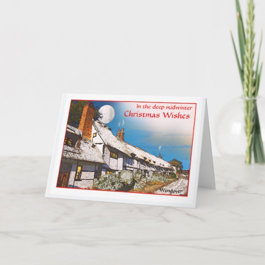 Rustic Chilterns Christmas Card Feestdagen Kaart (Voorkant)