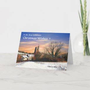 Rustic Chilterns Christmas Card Feestdagen Kaart