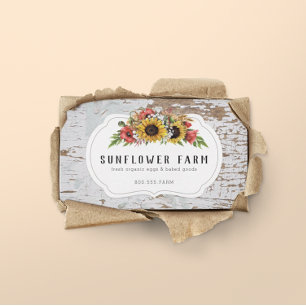 Rustic Chippy Wood Country Farmhouse Visitekaartje