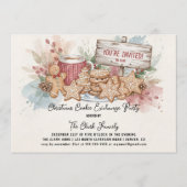 Rustic Christmas Cookie Exchange Party Design Kaart (Voorkant)