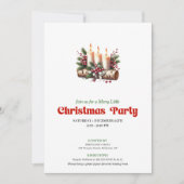 Rustic Christmas Decoration Candles Invitation (Devant)