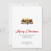 Rustic Christmas decoration pine wreath editable   Feestdagenkaart (Voorkant)