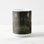 Rustic Christmas moose deer boho woodland forest Koffiemok (Center)