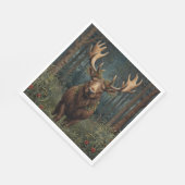 Rustic Christmas moose deer boho woodland forest Servet (Hoek)