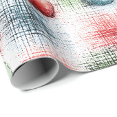 Rustic Christmas Ornament Wrapping Paper Cadeaupapier (Rol Hoek)