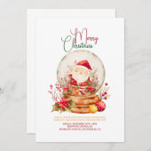 Rustic Christmas Party Invitation (Devant / Derrière)