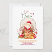 Rustic Christmas Party Invitation Bedankkaart (Voorkant)