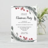 Rustic Christmas Party Invitations hivernales (Debout devant)