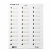 Rustic Christmas Tree In Basket Address Etiket (Full Sheet)