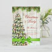 Rustic Christmas Tree Invitation Programme Menu Ve (Debout devant)