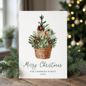 Rustic Christmas Tree Ornaments Non-Photo Feestdagenkaart