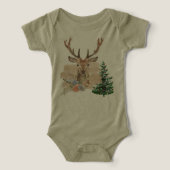 Rustic Christmas Tree with Brown-Beige Watercolor  (Design Recto)