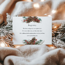 Rustic Christmas Vrijgezellenfeest Registry Kaart