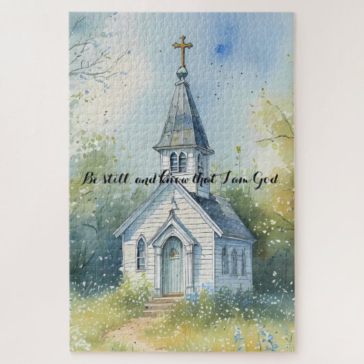 Rustic Church Path in Wildflower Meadow Legpuzzel (Verticaal)