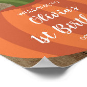 Rustic Citrouille Automne Première Affiche de bien (Coin)