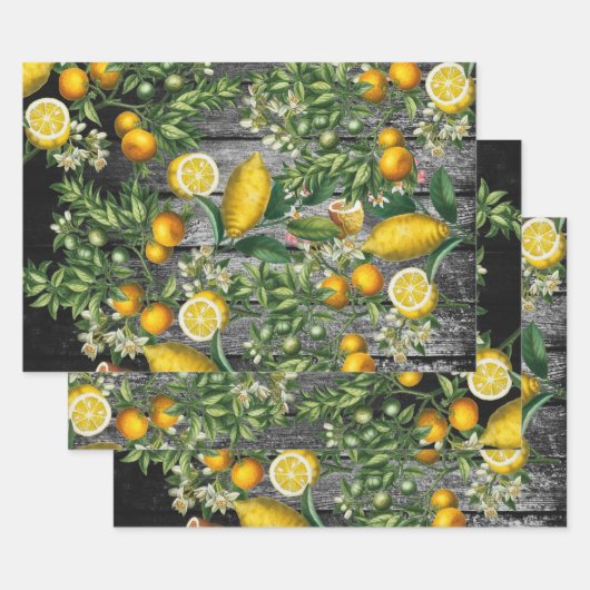 Rustic Citrus Garden Inpakpapier Vel (Set)