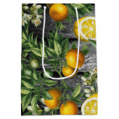 Rustic Citrus Garden Medium Cadeauzakje (Achterkant)