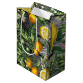 Rustic Citrus Garden Medium Cadeauzakje (Achterkant Gekanteld)