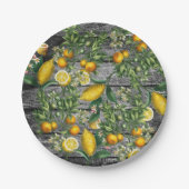 Rustic Citrus Garden Papieren Bordje (Voorkant)