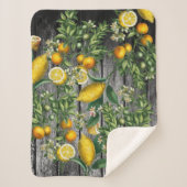 Rustic Citrus Garden Sherpa Deken (Voorkant)