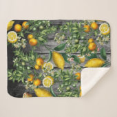 Rustic Citrus Garden Sherpa Deken (Voorkant (horizontaal))