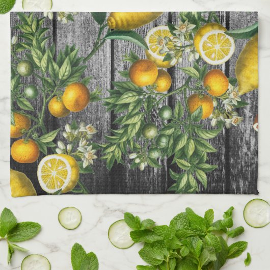 Rustic Citrus Garden Theedoek (Gevouwen)