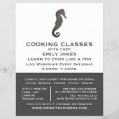 Rustic Clay Seahorse, Seafood, kookklassen Flyer (Voorkant)