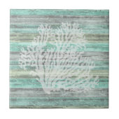 Rustic Coastal Decor Coral Tegeltje (Voorkant)