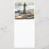 Rustic Coastal Lighthouse Seaside Beach Menu (Dos)