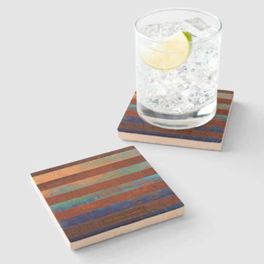Rustic Coastal Stone Coasters Stenen Onderzetter (Zijkant)