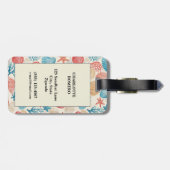 Rustic Coastal - Zeeschelpen, Zeesterren, Rif (7) Bagagelabel (Achterkant horizontaal)