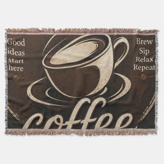 Rustic Coffee Bar Decor Gift Deken (Voorkant)