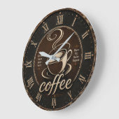 Rustic Coffee Bar Decor Gift Grote Klok (Hoek)