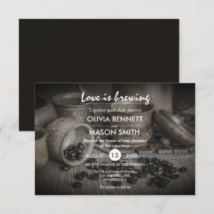 Rustic Coffee Bean-Love brasse la carte Mariage