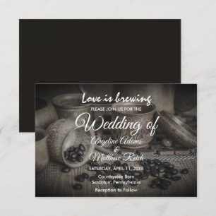 Rustic Coffee Bean-Love brasse la carte Mariage