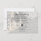 Rustic Coffee Bean-Love brasse une carte Mariage (Devant)