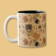 Rustic Coffee Love - Mok en hartpatroon