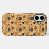 Rustic Coffee Love - Mok en hartpatroon Case-Mate iPhone Case (Achterkant (horizontaal))