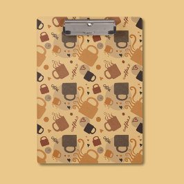 Rustic Coffee Love - Mok en hartpatroon Klembord