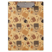 Rustic Coffee Love - Mok en hartpatroon Klembord (Voorkant)