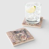 Rustic Coffee Pot Snow Wereldbol Onderzetter (Zijkant)