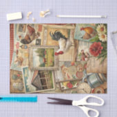 Rustic Collage Barn and Country Ephemera Crafting Tissuepapier (Craft)