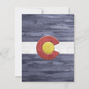 Rustic Colorado Flag Bedankkaart