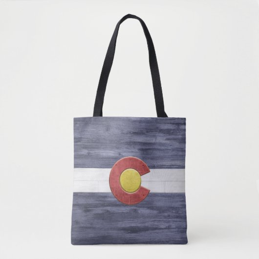 Rustic Colorado Flag Draagtas (Voorkant)