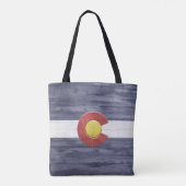 Rustic Colorado Flag Draagtas (Achterkant)