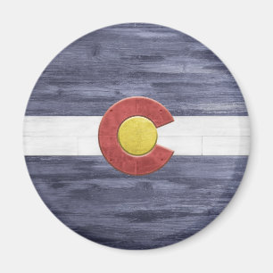 Rustic Colorado Flag Magneet