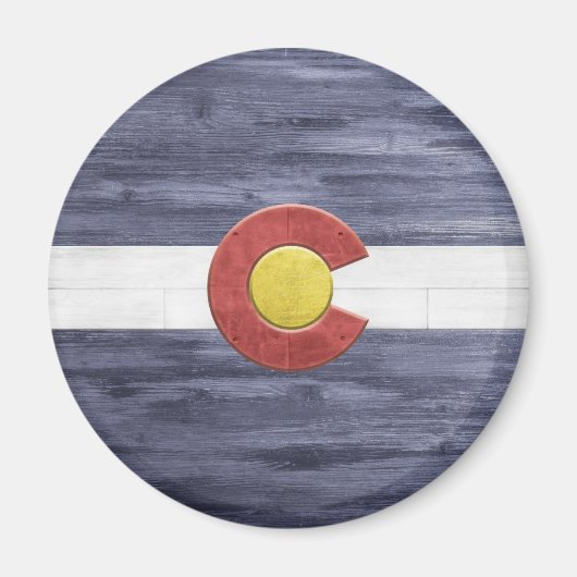 Rustic Colorado Flag Magneet (Voorkant)