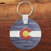 Rustic Colorado Flag Sleutelhanger (Voorkant)