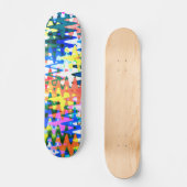 Rustic Colorful Skateboard (Voorkant)