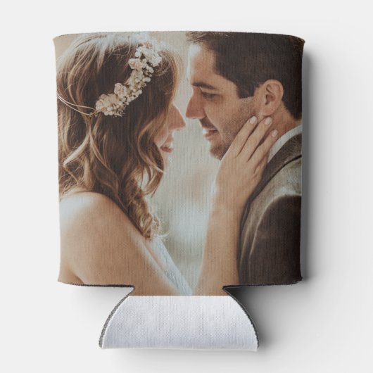 Rustic Conifer pine-kloon slaat de datumfoto op Blikjeskoeler (Achterkant)